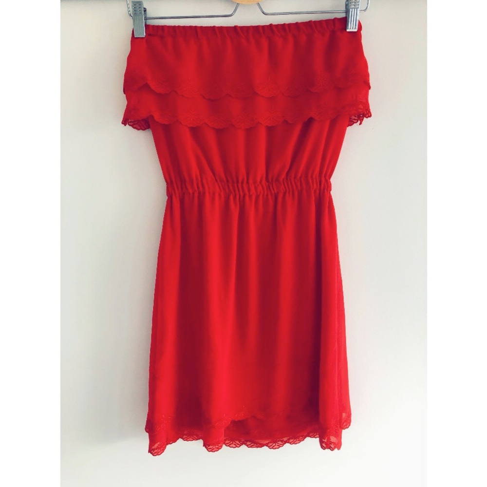 RW&Co | XS | Red Strapless Summer dress